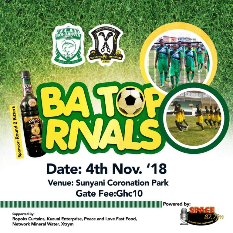 BA United , Bofoakwa reignite rivalry on Sunday