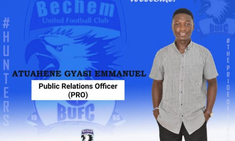 Bechem United appoint Atuahene Gyasi as new Public Relations Officer