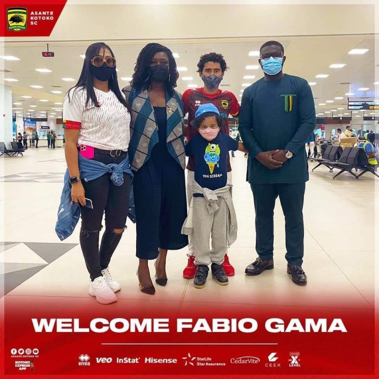 Kotoko’s ‘superstar’ Fabio Gama finally arrives in Ghana after flight delay; heads to Kumasi