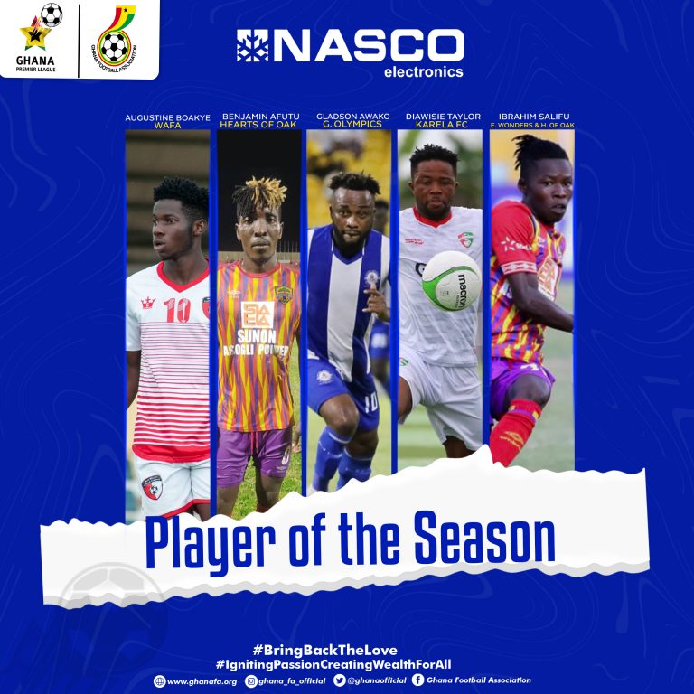 Hearts’ Salifu, Afutu, Awako & co nominated for Ghana Premier League best player award