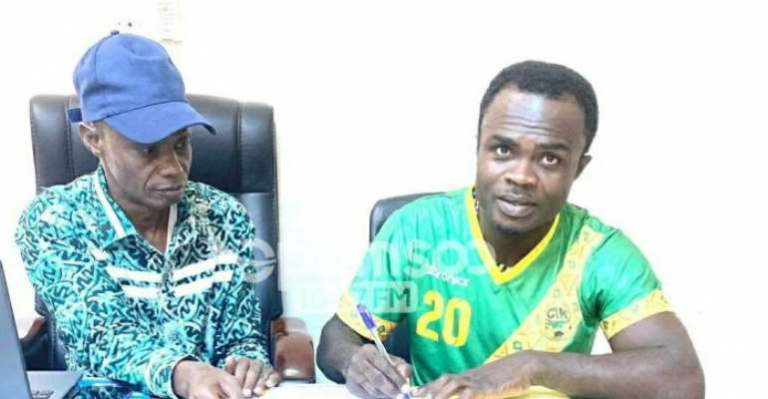 CI Kamsar defender Amos Frimpong vows to eliminate Hearts from Caf Champions League