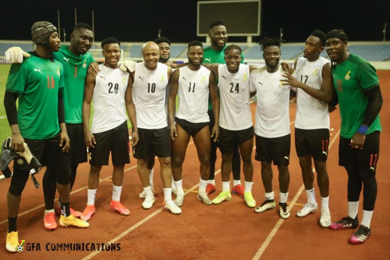 Pictures: Black Stars practice formation and tactics to be used against Ethiopia on Friday