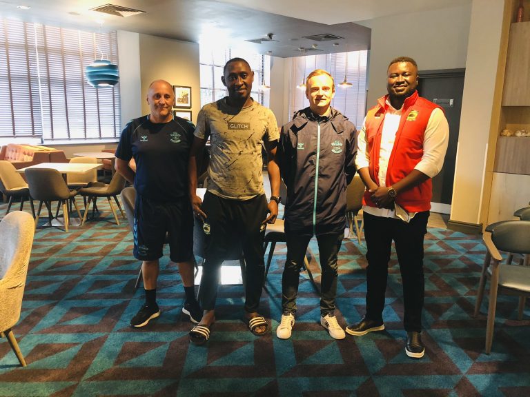 Southampton officials welcome Asante Kotoko assistant coach Gazale to England