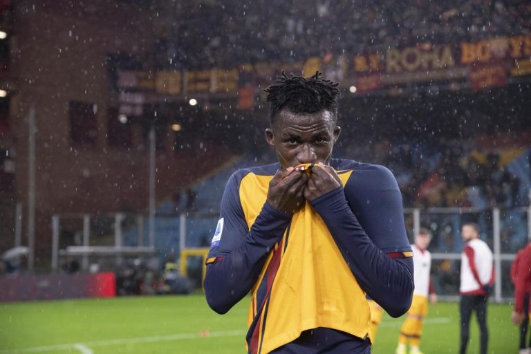 Video: Afena Gyan scores BRACE for Jose Mourinho’s AS Roma to defeat Genoa in Seria A