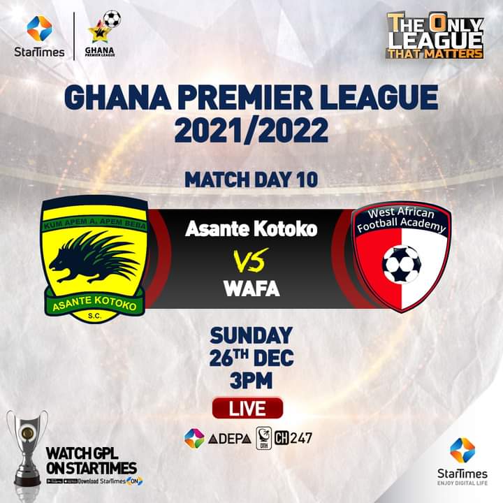 LIVE STREAMING: Asante Kotoko vs WAFA