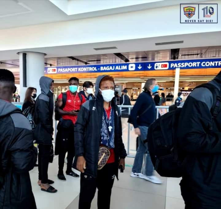 Pictures: Hearts of Oak arrive in Istanbul, Turkey ahead of another transit; one key player dropped