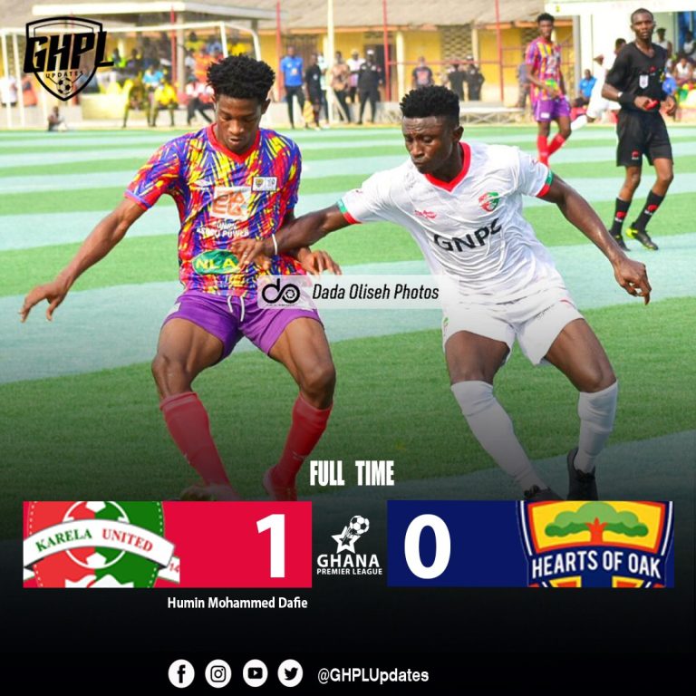 Karela United 1-0 Hearts of Oak: Dafie’s late goal breaks Phobians’ hearts in Ainyinase