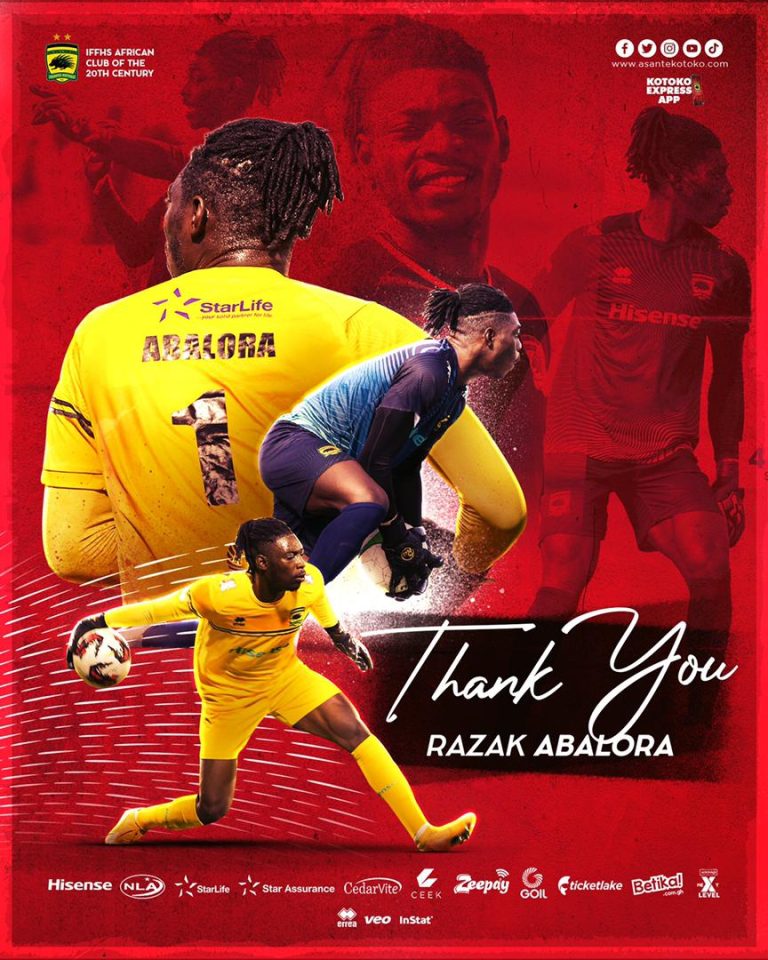 Asante Kotoko thanks Razak Abalora for his services after leaving to Sherif Tiraspol