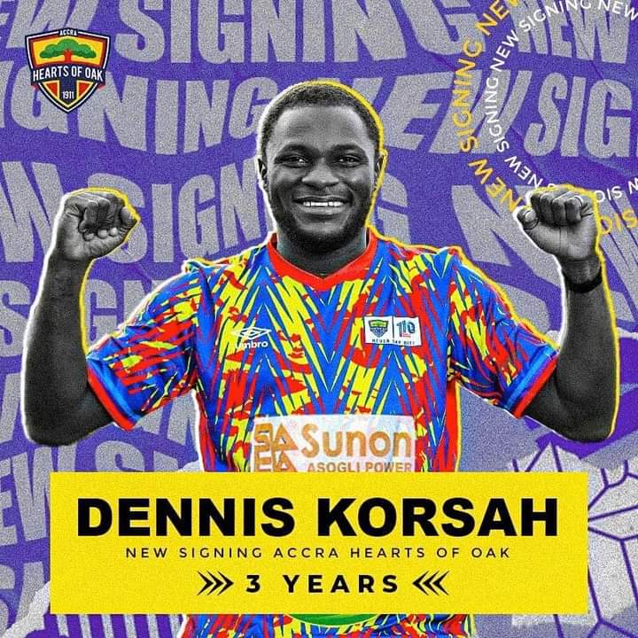 Hearts of Oak sign Dennis Korsah until 2025