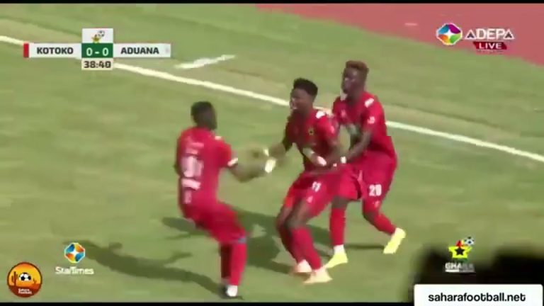 Extended highlights: Asante Kotoko 1-1 Aduana Stars: Watch Etouga’s wonderful goal, two penalty misses & Agyei’s late equaliser