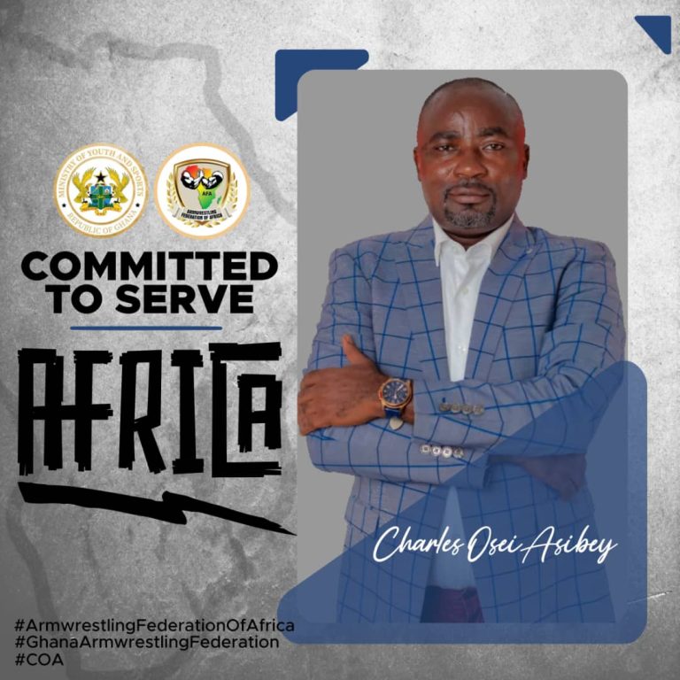 Ghana’s Charles Osei Asibey to contest for President of Armwrestling Federation of Africa