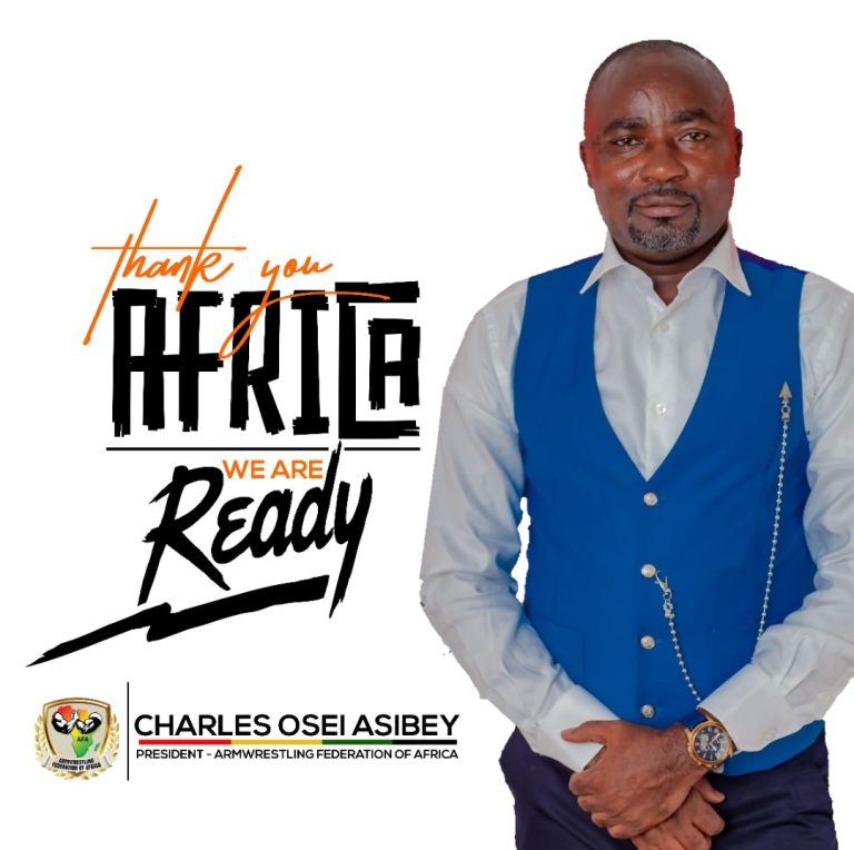 Charles Osei Asibey is Vice President of World Armwrestling Federation