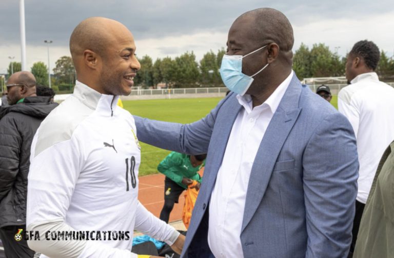 Ghana president Kurt Okraku visits Black Stars in France ahead of Brazil friendly