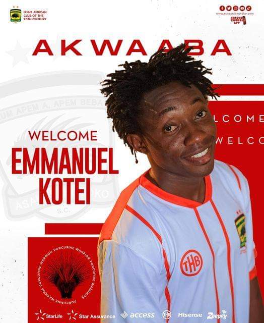 Asante Kotoko unveil new signing Emmanuel Kotei