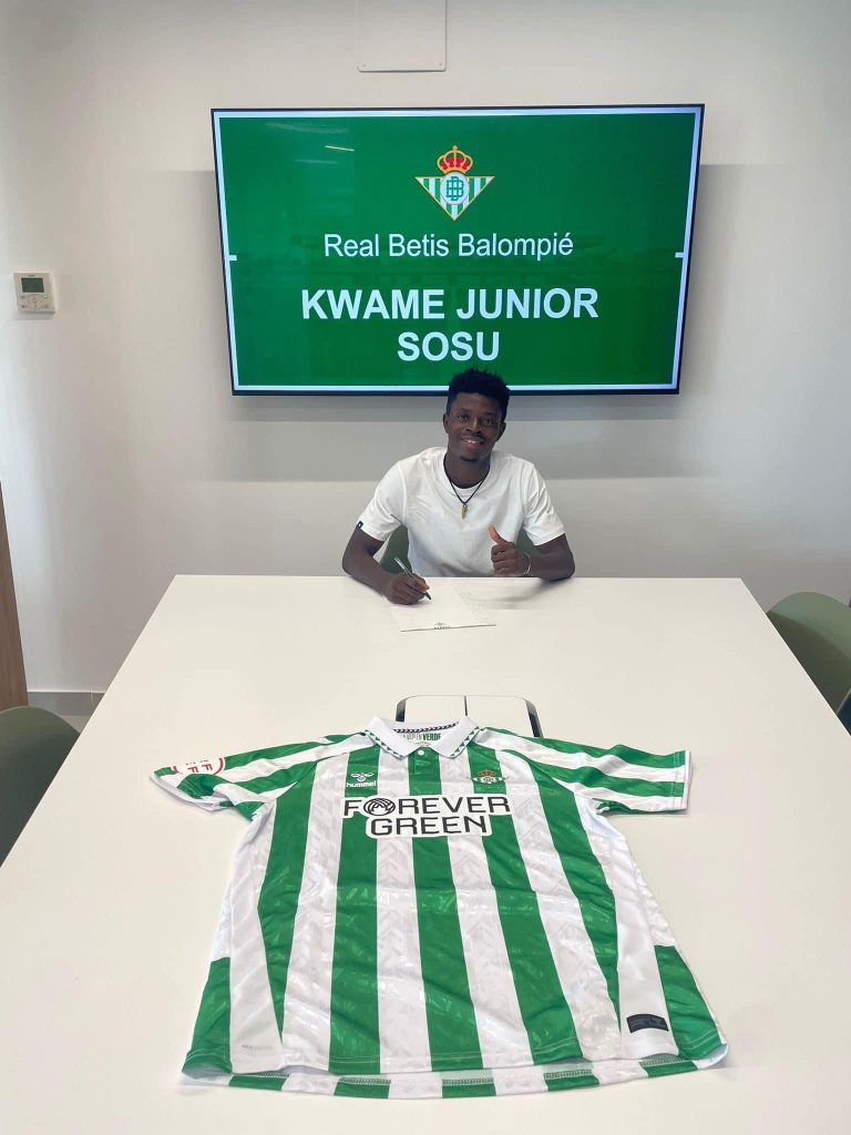 Kwame Sosu joins Real Betis until 2028