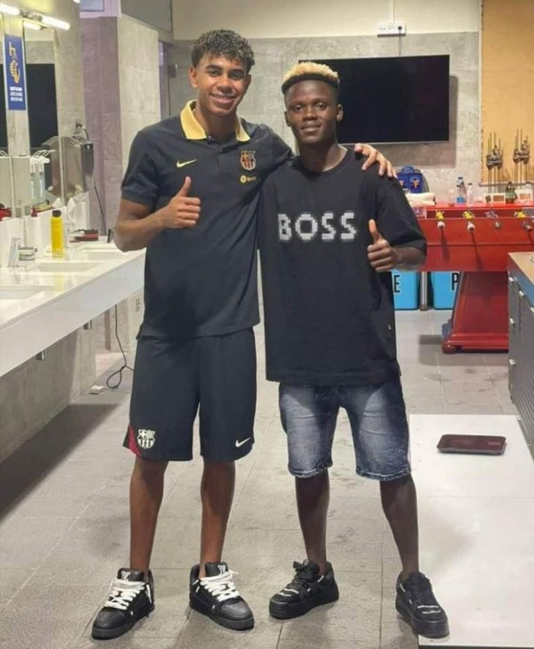 Ghana wonderkid Aziz meets Lamine Yamal ahead of Girona clash