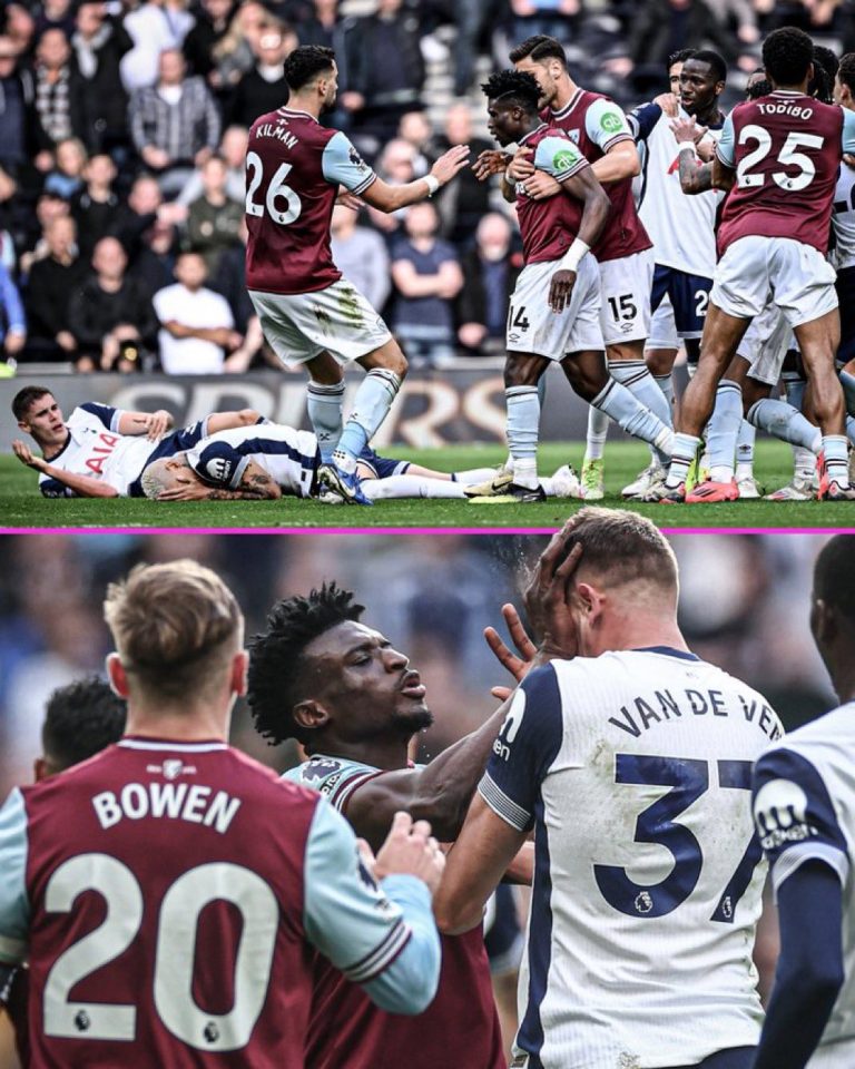 Video: Kudus Mohammed shown Red Card in West Ham’s defeat to Tottenham