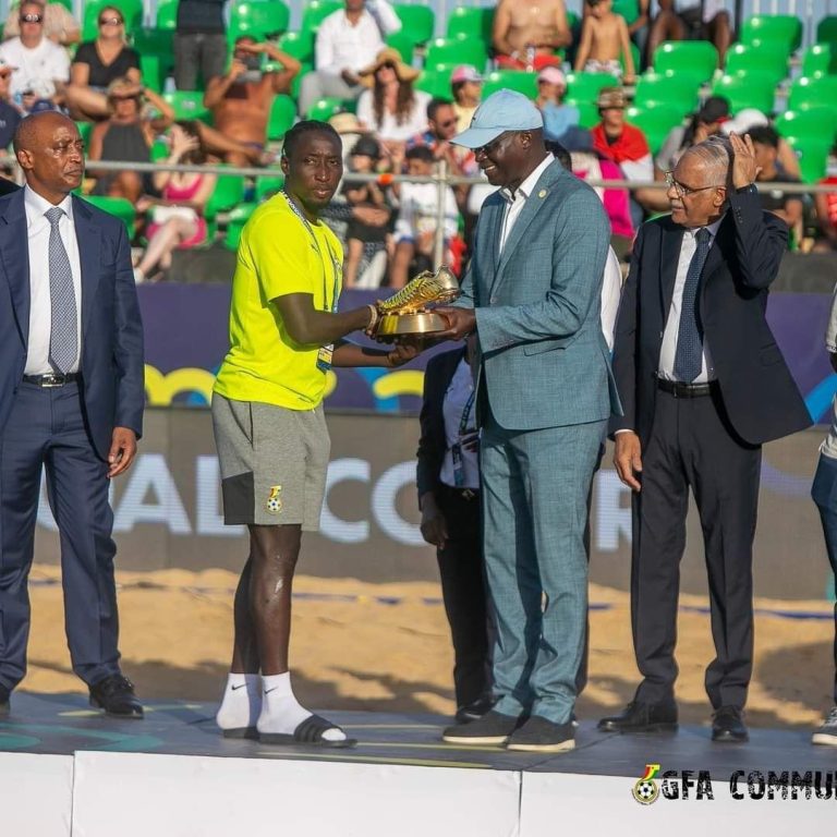 Alexander Adjei wins Goal King at 2024 Beach Soccer AFCON