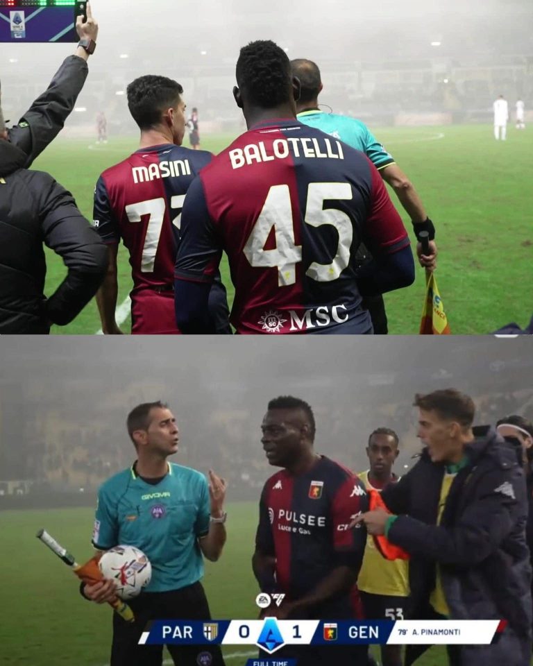 Balotelli marks Genoa debut with yellow card in five minutes